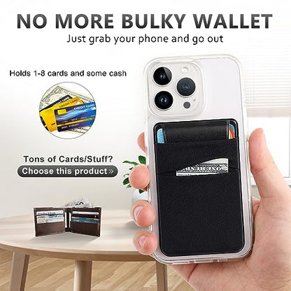 2PCS Phone Wallet Stick on,Card Holder for Phone Case,Phone Card Holder
