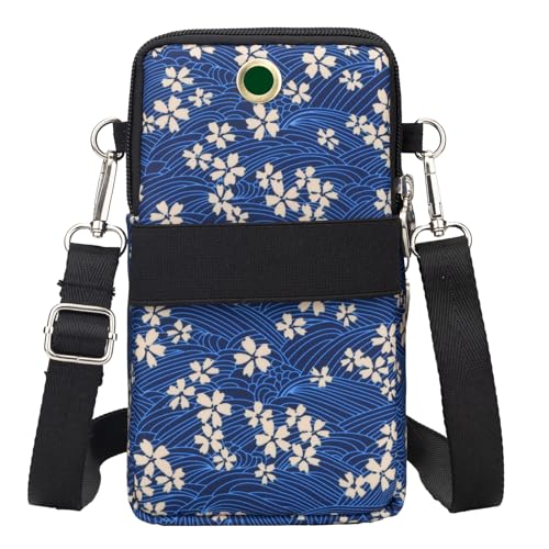 JANKS Small Crossbody Bags for Women Mini Cell Phone Purses Handbag Shoulder Bag - color: 013 White Flower