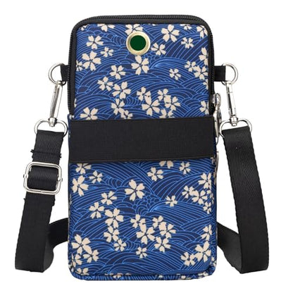 JANKS Small Crossbody Bags for Women Mini Cell Phone Purses Handbag Shoulder Bag - color: 013 White Flower