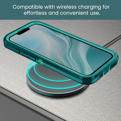 MXX Case for iPhone 16e & iPhone 17e, 3-Layer Heavy Duty Protective Cover, [Compatible with MagSafe] Shockproof Dustproof Drop Resistant Phone Case Turquoise/Teal Blue - color: Turquoise
