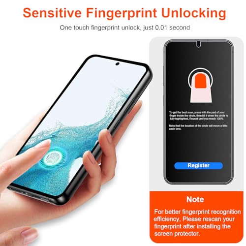 2 Pack 4 Way 360 ° Matte Privacy Screen Protector for Samsung Galaxy S22 Plus 6.6 Inch [Not Glass], Anti-Scratch, Anti-Glare, Support Fingerprint Unlock - size: Samsung Galaxy S22 Plus