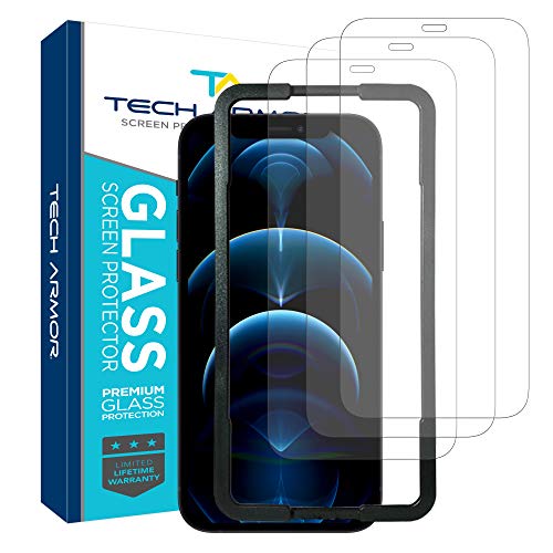 Tech Armor Screen Protector for iPhone 12 Pro Max, Ballistic Glass, 3-Pack - size: iPhone 12 Pro Max-6.7 Inch