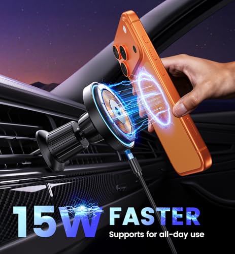 3 in 1 Magnetic Car Charger Mount 15W for iPhone 18-12 Pro Max - color: Black2