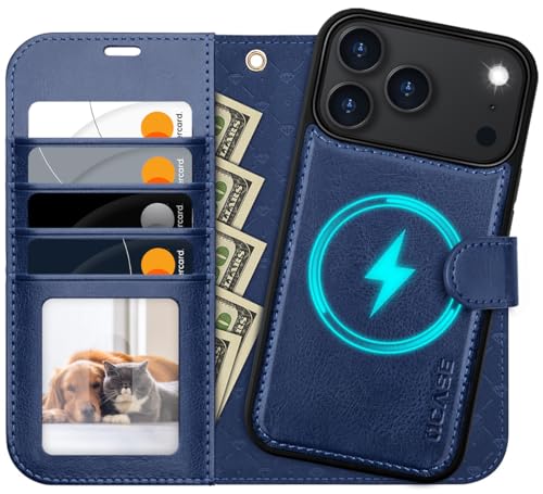 OCASE for iPhone 17 Pro Max Detachable Wallet Case with Card Holder, 2 in 1 PU Leather Flip Folio with RFID Blocking Stand Wrist Strap Shockproof Phone Cover 6.9 Inch 2025, Blue - color: Blue, size: iPhone 17 Pro Max