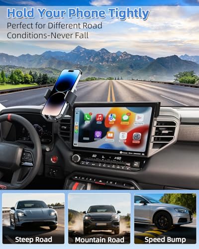 PZK Car Phone Mount for Toyota Tundra 2022-2026 /Sequoia 2023-2026 14-Inch - color: Auto Lock, size: Tundra 2022-2026/Sequoia 2023-2026 (14 inch)