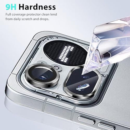 Zeking2 Set for Nothing Phone 4a Pro 5G Camera Lens Protector, - color: Black