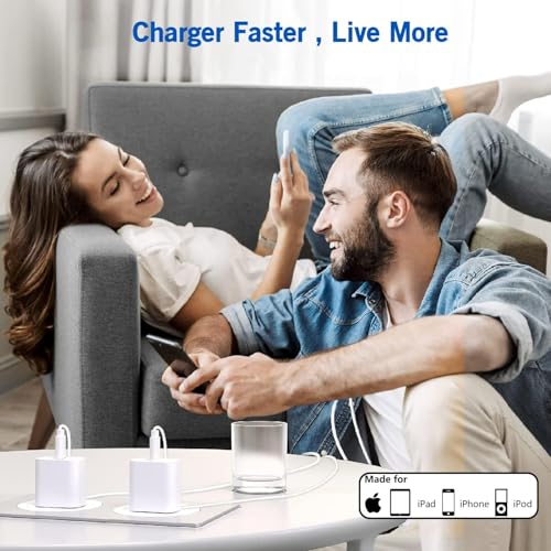 iPhone Charger Fast Charging,USB C Charger Block USB C to Lightning Cable - color: White-3FT