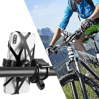 Ziciner 3 PCS Bike Phone Mount Holder Band, Elastic Smart Phone Security Silicone Strap for Motorcycle Bike Phone Mount, Universal Bike Accessories Replacement Parts for Most Cell-Phone (Style 2) - style: Style 2