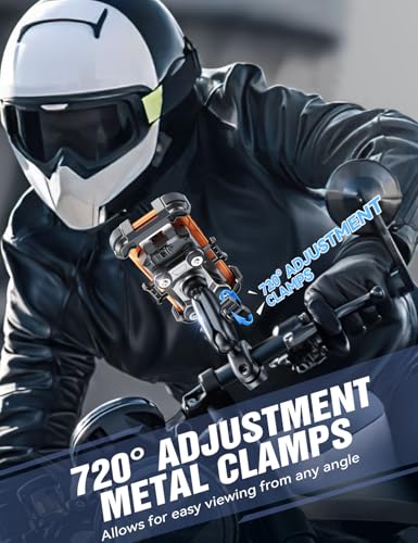 JOYROOM Motorcycle Phone Mount Holder with Dual Vibration Dampener - color: Black