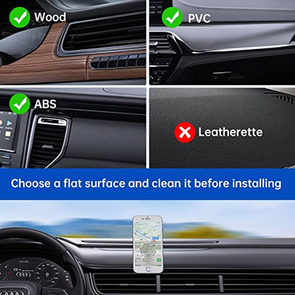 SYNCWIRE Magnetic Car Phone Holder for Dashboard, 360° Adjustable Strong Magnets Cell Phone Car Mount Compatible with iPhone, Samsung, Android etc. - color: Black