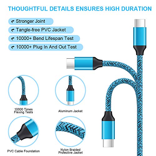 USB C Charger Set for Samsung Galaxy A17 A16 A15 5G A14 S26 Ultra S25 FE - color: Blue
