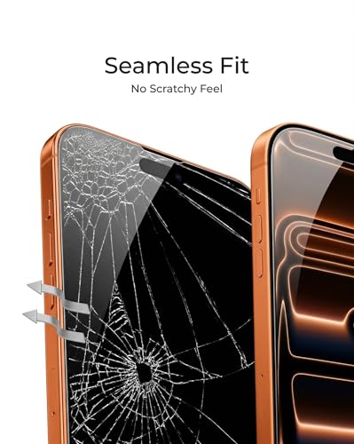 OptiGuard™ (2 Pack) Clear Screen Protector for iPhone 16/15, Ultra-Clear HD Transparency, 9H Tempered Glass, Bubble-Free Installation Kit, Scratch Resistant, Case Friendly