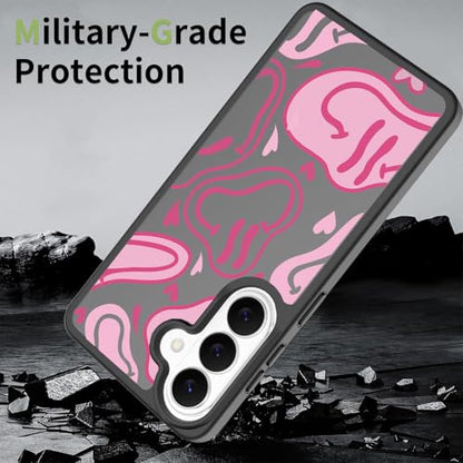 for Samsung Galaxy S26 5G Case: Cute Flowers Floral Design for Girls Women Translucent Matte Slim Soft TPU Bumper Shockproof Silicone Cell Phone Cover (Fun Smiley) - color: Smiley
