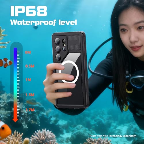 Waterproof Phone Case for Samsung Galaxy S26 Ultra Protective Black - color: Black, size: Samsung Galaxy S26 Ultra