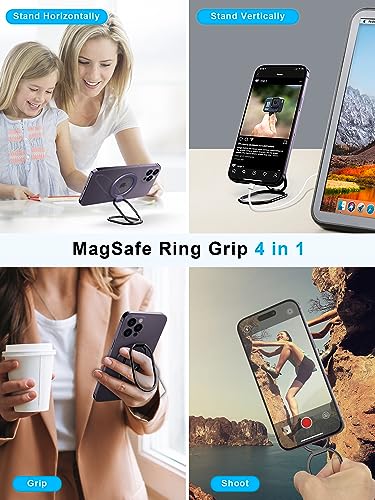 SUPERONE Mag Safe Phone Stand, Adjustable Magnetic Phone Grip & Kickstand - color: Purple