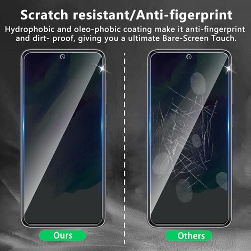 3 Pack Privacy Screen Protector Designed for Samsung Galaxy S21 FE,Full Coverage Anti-Spy Tempered Glass Film,9H Hardness,Anti-Fingerprint,Bubble Free,Easy to Install - color: Galaxy S21 FE FK3