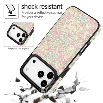 Compatible with iPhone 17 Pro Max 6.9 inch Case(Peach Blossom Flower) | with Card Holder Soft Cute Leather Wallet Case Protective Shockproof Hard Cover for Women Girls - color: Peach Blossom Flower, size: iPhone 17 Pro Max 6.9 inch