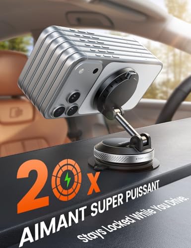 Lamicall 15W for MagSafe Car Mount Charger, 360° Wireless Car Phone Holder - size: New Upgraded - 63mm