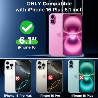 SPIDERCASE for iPhone 16 Case, [Military-Grade Drop Tested] Slim Case Clear - color: Clear, size: iPhone 16