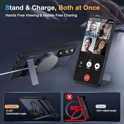 for Samsung Galaxy S25 Edge Case with MagSafe - color: Black, size: Galaxy S25 Edge with Stand