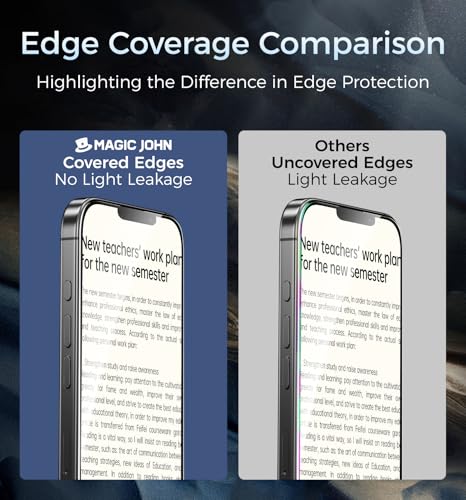 MAGIC JOHN 3rd Gen Upgraded for iPhone 12/12Pro Screen Protector - size: iPhone 12/12 Pro-6.1