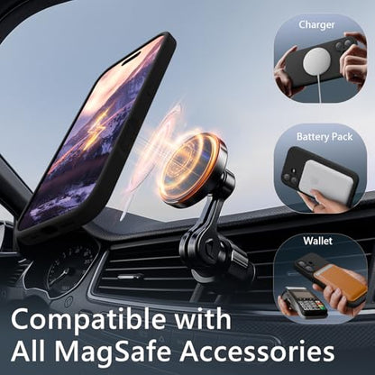 FireNova Magnetic for iPhone 17 Case, Compatible with MagSafe, [Integrated Silicone Camera Control Button] [Camera Protection] Anti-Scratch Microfiber Lining Phone Case, 6.3", Black - color: Black, size: Iphone 17