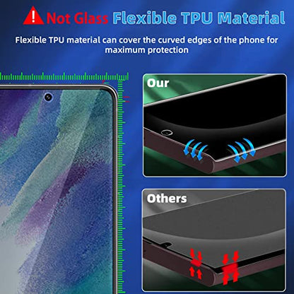 TPU Privacy Screen Protector for Samsung Galaxy S21 FE 6.4", 3 Pack - size: Samsung Galaxy S21 FE