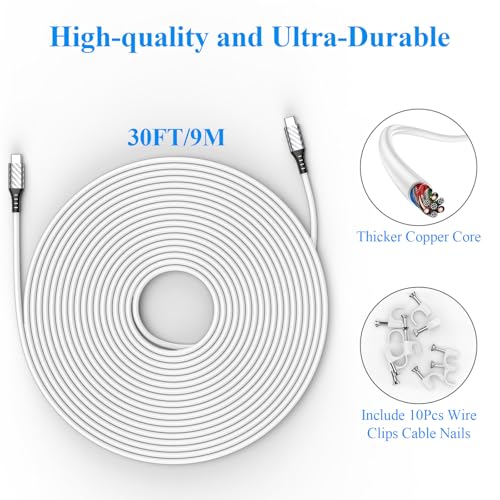 ACANDYA USB C Cable 30FT Extra Long 60W Fast Charging Outdoor Camping Cord