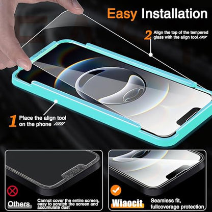 Wiaocit Tempered Glass Screen Protector for iPhone 16e/iPhone 17e - size: iPhone 16e/iPhone 17e-6.1 Inch