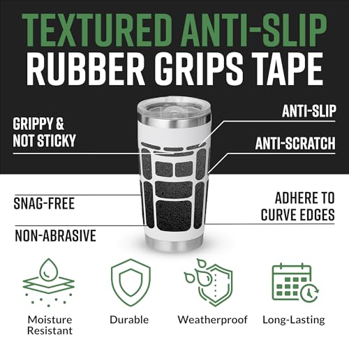 Dragon Grips 13pc Rubber Grip Tape, Non-Slip Adhesive Phone Grip Stickers - color: Black, size: 1 pack