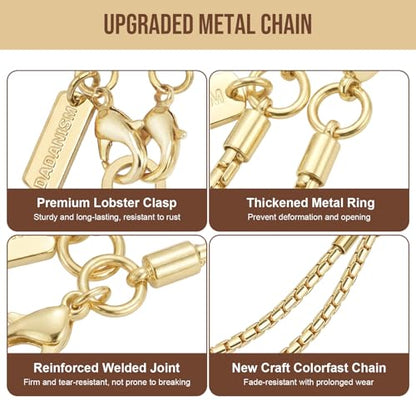 Dadanism Universal Phone Lanyard Set, Gold - color: Gold, size: 128+26 cm