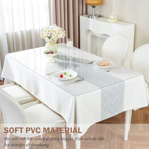 LovePads Clear Table Cover Protector 42 x 60 Inch, 1.5mm Thick Plastic Mat - color: Clear 1.5mm, size: 42" x 60" (Rectangular)
