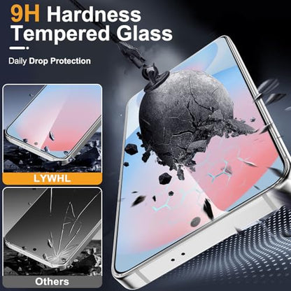 LYWHL 3 Pack for Samsung Galaxy S24 FE Screen Protector Tempered Glass with Alignment Frame, Sensitive Touch Fingerprint Unlock, Anti-Scratch Bubble Free Case Friendly Easy Install - Transparent - size: Samsung Galaxy S24 FE