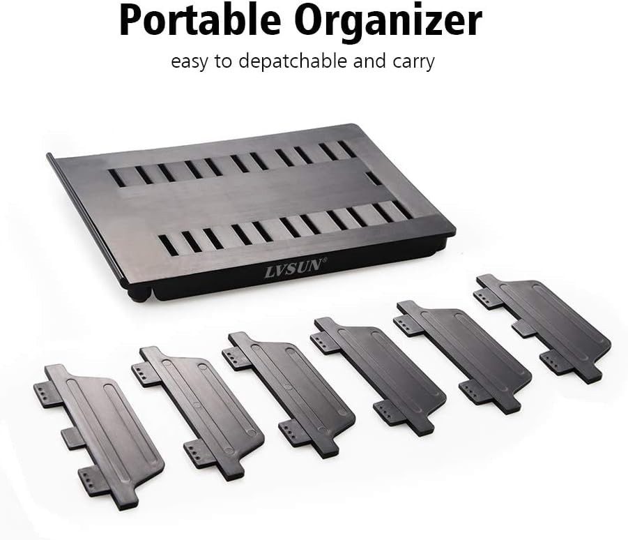 Adjustable Phone Stand Holder Dock Mobile Phone Tablet Organizer Multi Device Universal Desktop Stand Rack for iPhone Samsung Kindle Fire Tablet and Most Electronics Devices-No Charging Port (S-Black) - color: S-Black
