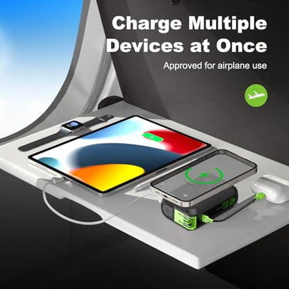 SEANCHEER P05 Portable Charger, Magnetic Power Bank Small PowerBank - color: Black2W