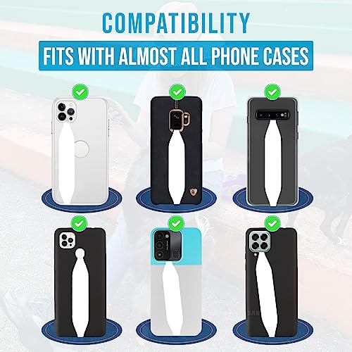 Switchbands Universal Phone Grip Strap – Customizable & Reversible Elastic Phone Strap Grip Holder, Ultra-Slim Finger Strap for Phone Case, Cell Phone Grip for Secure One-Hand Use - Brown & Black Cow