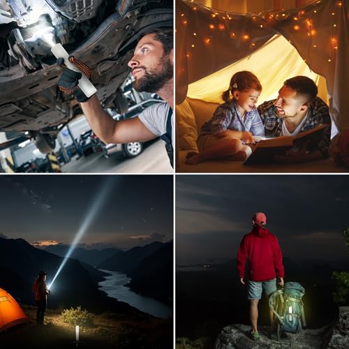 Folding Rechargeable Camping Light with Stand,Allspark Waterproof Hanging LED Camping Lantern,Magnetic Telescoping Camp Light with Detachable Tripod for Outdoor,Power Outage,Hurricane,Hiking