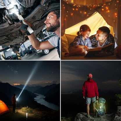 Folding Rechargeable Camping Light with Stand,Allspark Waterproof Hanging LED Camping Lantern,Magnetic Telescoping Camp Light with Detachable Tripod for Outdoor,Power Outage,Hurricane,Hiking
