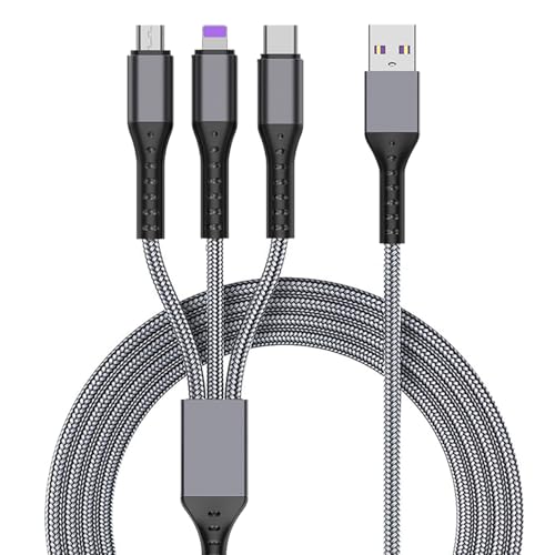3 in 1 Multi Charging Cable, 3.94ft Universal USB C Cable Fast Charging Cord, USB to USB C/Micro USB/Lighting Multiple Cable for iPhone, Tablets, Samsung, Android and More