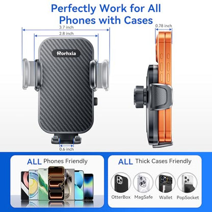 Rorhxia 13 inch Cup Holder Phone Holder, [Enjoy Convenience, Flexibility, Stability] Gooseneck Cup Phone Mount, Fit for All Phones, iPhone 17/16/15/14/13/12 Pro Max/Samsung S24/S23/S22