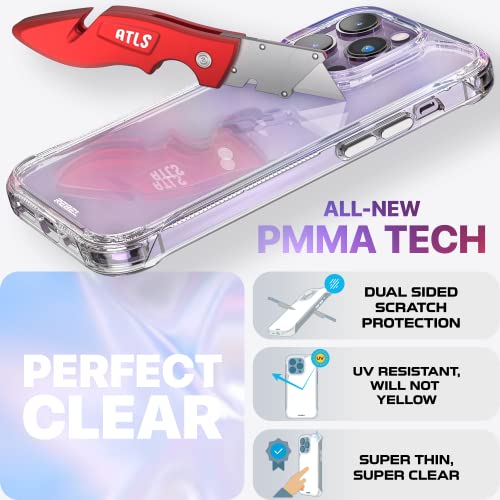 REBEL Case for iPhone 14 Pro Max [Crystal Series Gen-4] Non-Yellowing, Transparent, Anti-Scratch, Protective Shockproof Bumpers, Metal Buttons, 6.7 Inch Phone 2023 (Crystal Clear, No MagSafe) - color: Crystal Clear, No MagSafe, size: iPhone 14 Pro Max