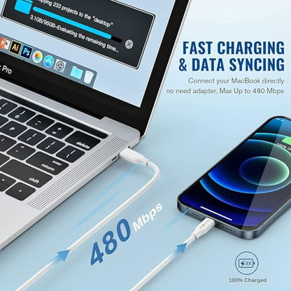 [Apple MFi Certified] 2Pack iPhone 14 Charger Fast Charging,20W USB C Block - size: 2Pack 3.3FT