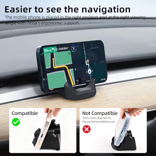 Phone Mount for Tesla M3 Highland/My Juniper 2024-2025 Silicone - size: 2024-2025 Model 3 Highland & 2025 Model Y Juniper