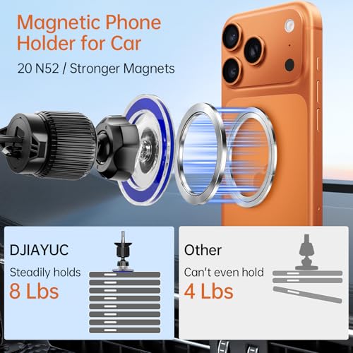 Air Vent Phone Mount for Car, Magnetic for MagSafe & Dashboard