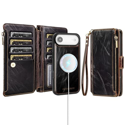 Antsturdy Compatible with MagSafe iPhone 17 Air Wallet Case,Coffee - color: (Detachable with Magsafe)-Coffee