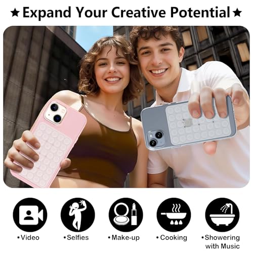 White Double Sided Silicone Suction Phone Grip Mount Cups Removable Durable Phone Stand Kickstand for Teen Girls Trendy Stuff – Hands-Free Phone Holder and Cell Phone Grips Accessories Translucent