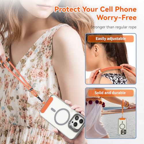 VVAAGG Cell Phone Lanyard for iPhone Crossbody Phone Strap - color: Orange