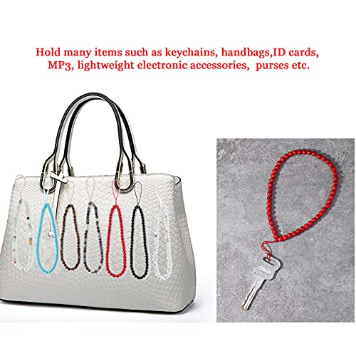 Natural Semi-Precious Gem Stones Beaded Phone Charm - style: Red Turquoise