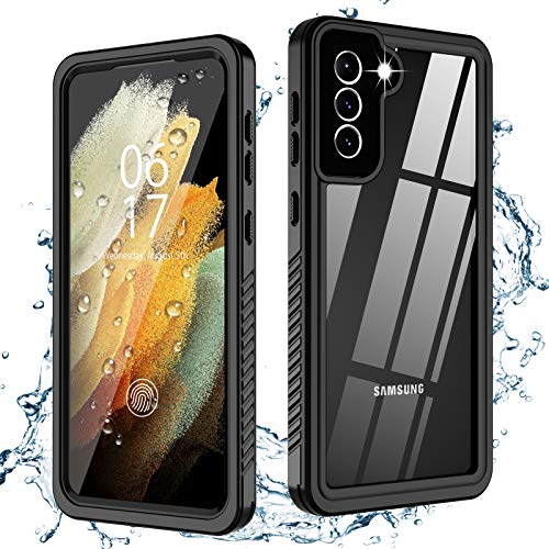 Oterkin for Samsung Galaxy S21 Waterproof Case with Built-in Screen Protector Dustproof Shockproof 360 Full Body Underwater Case for Samsung S21 5G 6.2inch (2021) Black - color: Black, size: Galaxy S21 Case