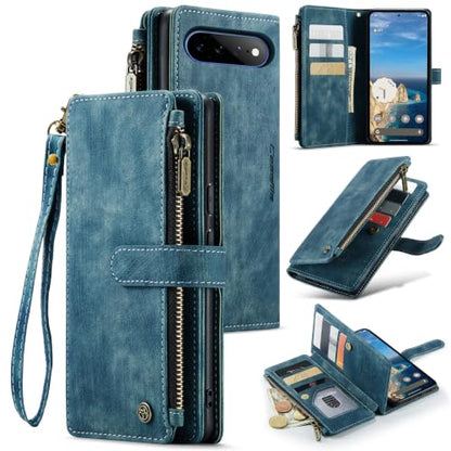 Google Pixel 11 Pro XL 5G Wallet Case with Card Holder,Blue - color: Blue, size: Pixel 11 Pro XL 6.8 Inch